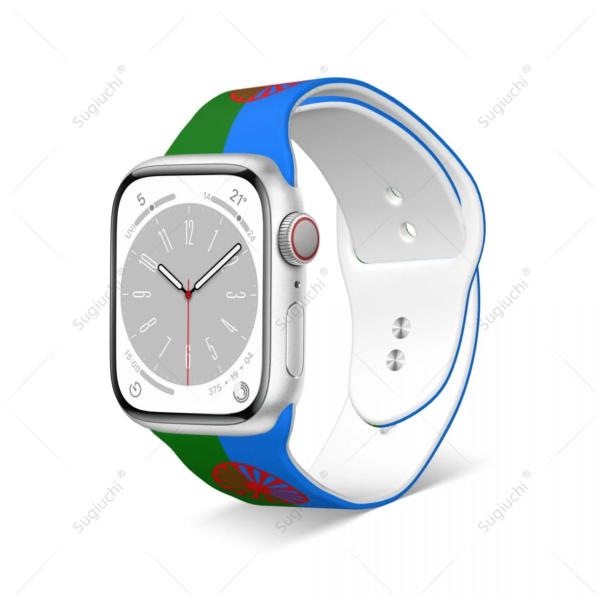 Apple Watch Band Ultra 2 용 Romani 3D 스트랩의 유니섹스 Rom 집시 깃발 Iwatch Series 9 8 7 6 SE 5 4 용 실리콘 시계 밴드