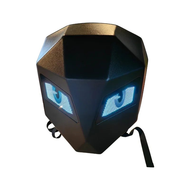 Wodoodporny kask motocyklowy z oczami LED, plecak rycerski do jazdy na świeżym powietrzu