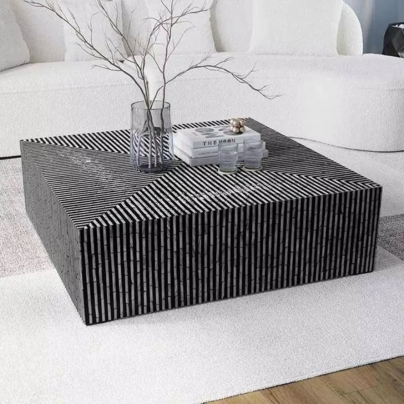 

Modern design Mother of Pearl coffee table Home decoration High quality coffee table made of mop and wood