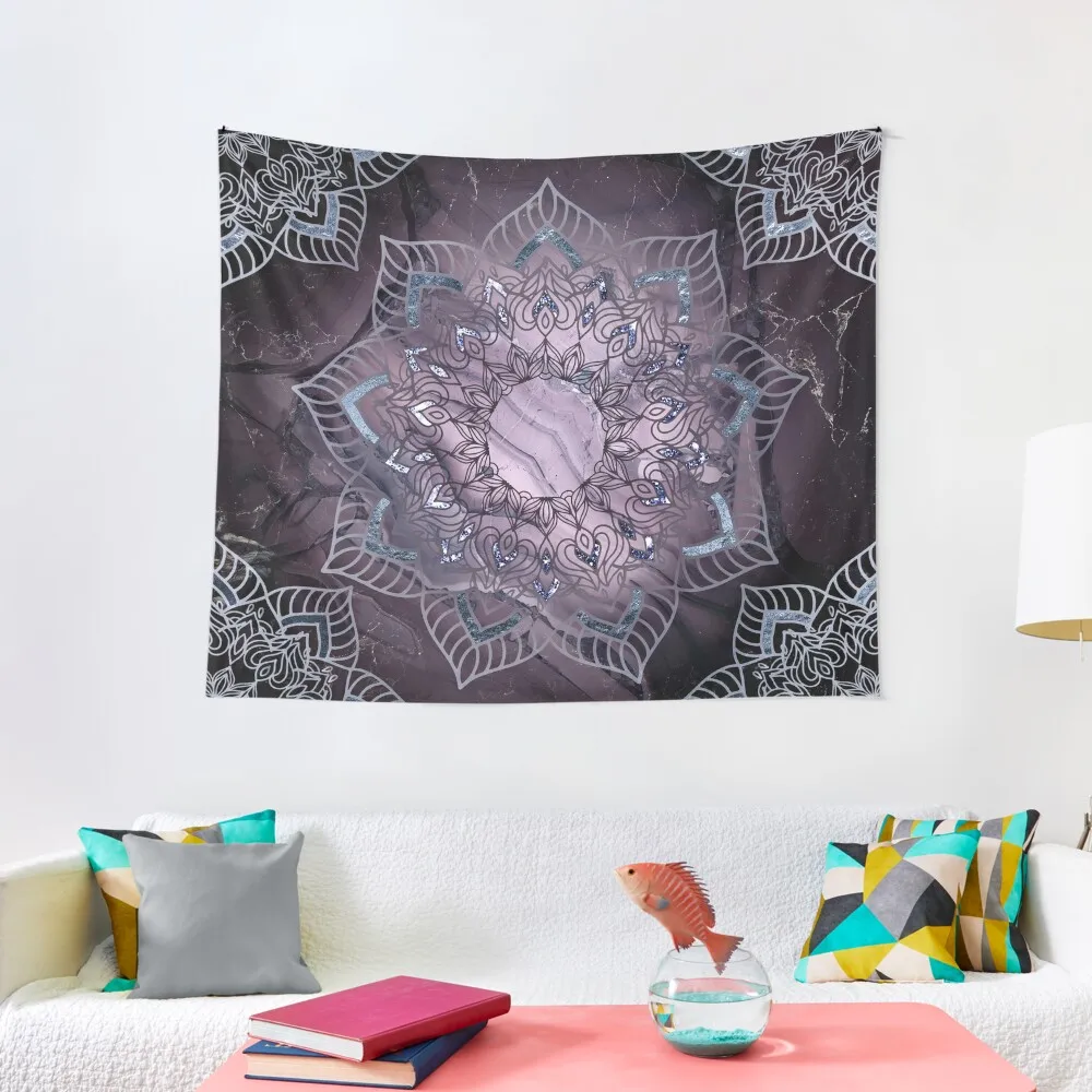 

Divine purple mandala pattern Tapestry Aesthetic Room Decor Wall Hanging Wall Tapestry