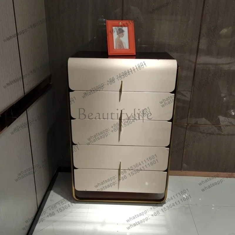 Italian light luxury solid wood bedroom simple locker size apartment suite high-end fully furnished furniture