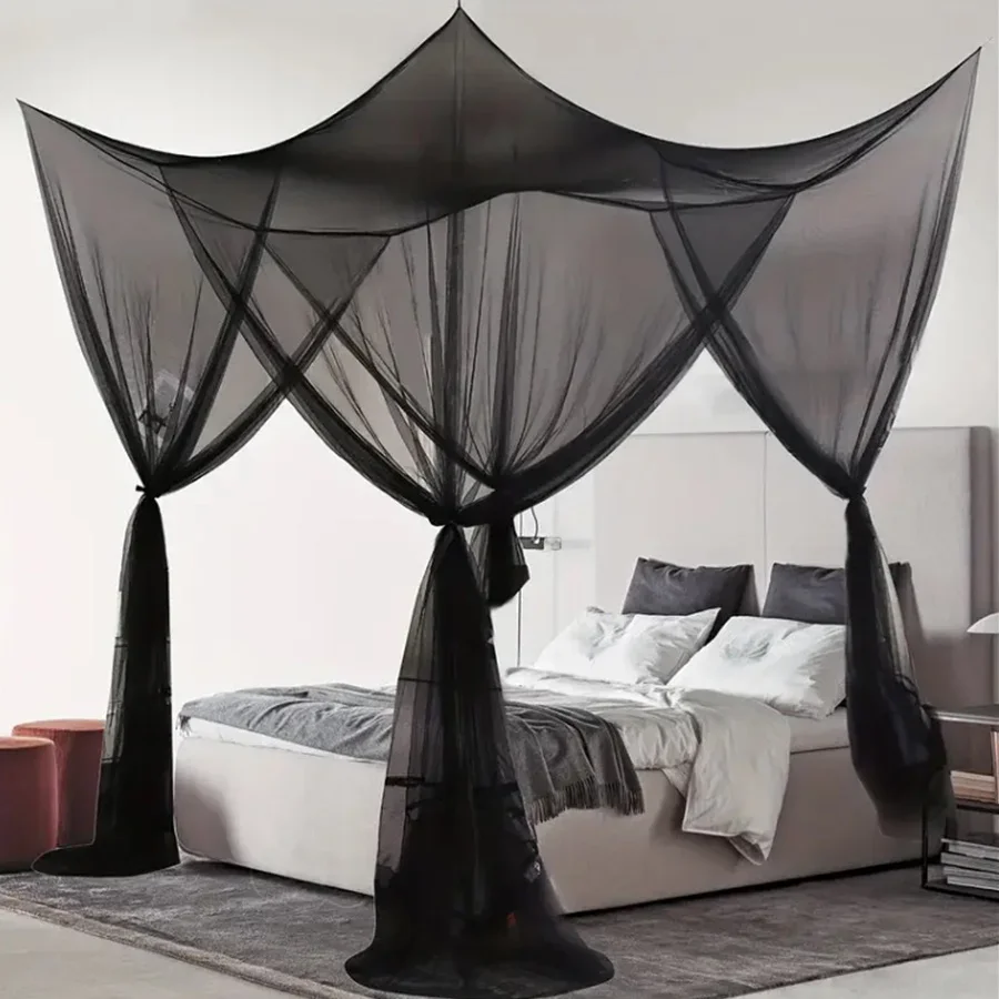 1 Pcs Extra Large Mosquito Net With 4 Openings Durable Canopy For Any Size Beds Camping Suitable For Home Travel Outdoor