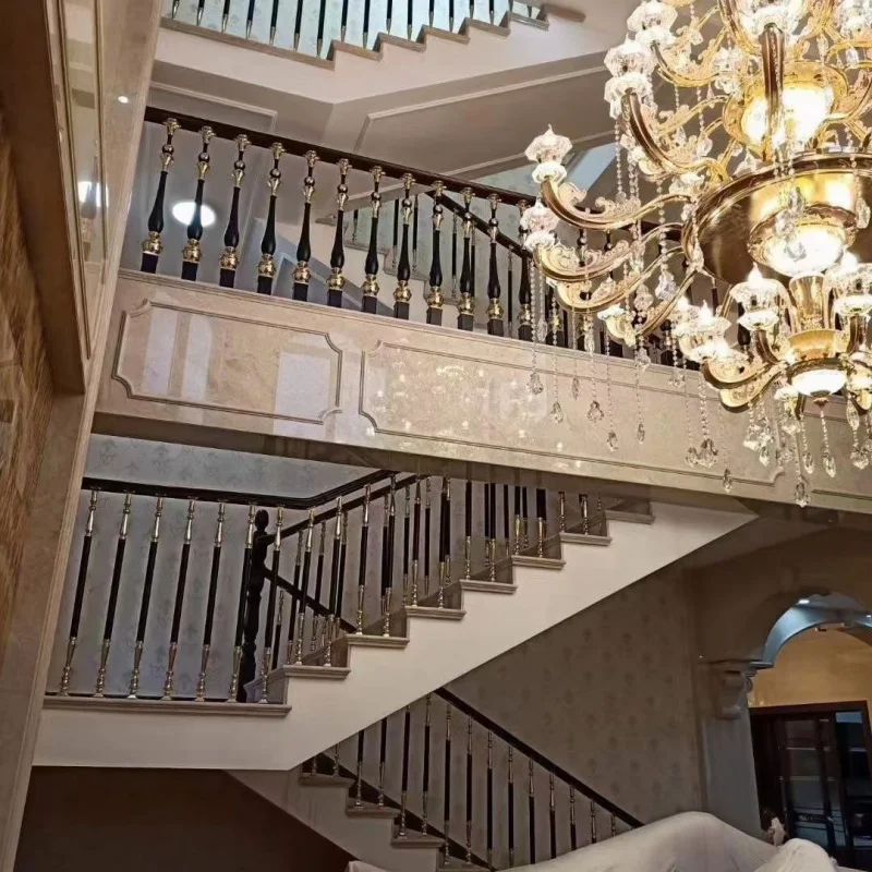 custom.Modern-Plated Indoor Outdoor Stairs Design Featuring Tempered Glass Solid Wood Metal Iron Steel Wrought Iron Other