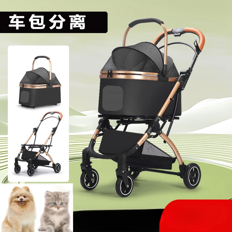 Foldable and Lightweight Pet Cart for Dogs Cats Small Dogs and Teddy Handcart That Can Be Separated 