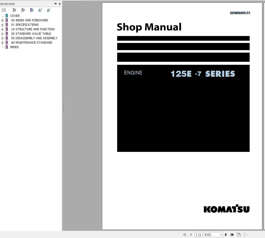 AutoDVD Komatsu Diesel Engine 8.14 GB Shop Manual Updated 2024 PDF