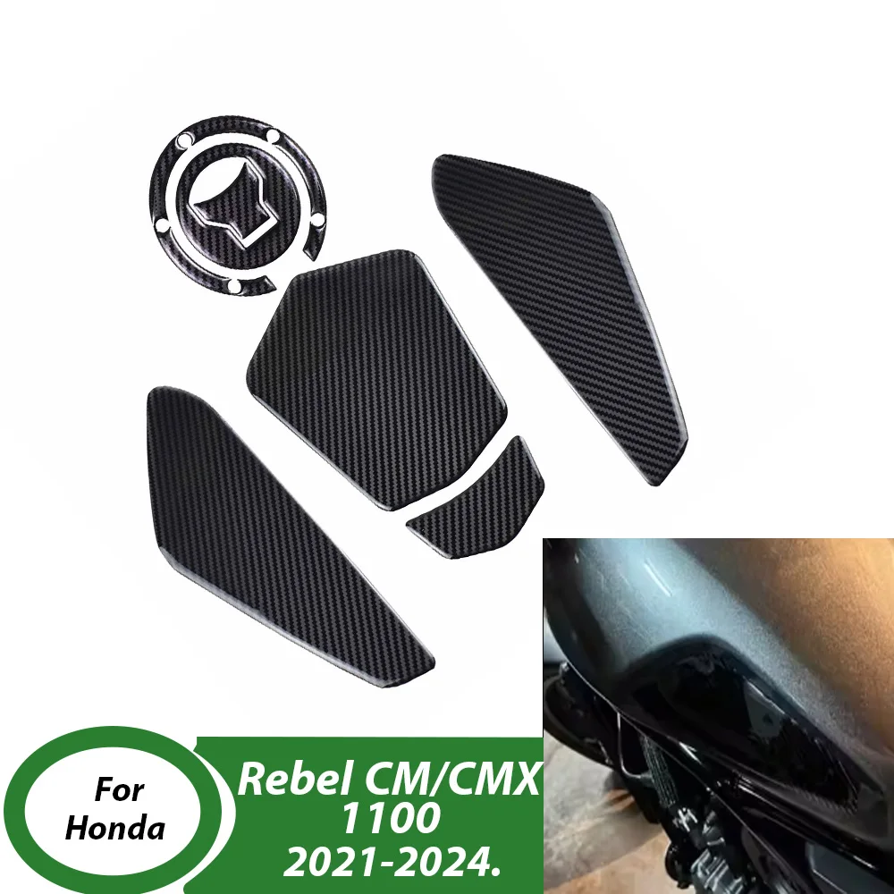 

CM1100 CMX1100 Tank Pad Stickers Gas Protector For Honda Rebel CM CMX 1100 2021-2024 Motorcycle Kit Knee Protection Parts ﻿ ﻿