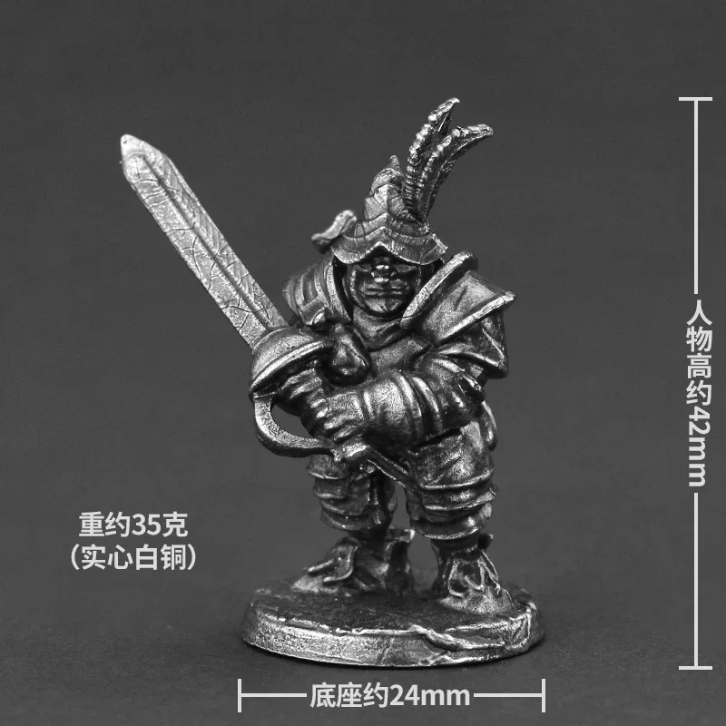 الأبيض النحاس المصارعين الأوقات القديمة درع المعادن درع عمل أرقام تمثال الشكل مصغرة DIY بها بنفسك الجندي الحرف الحلي
