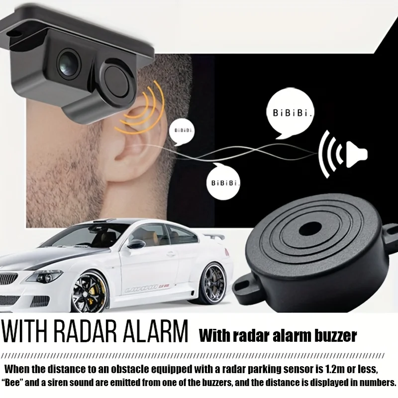 Car Camera System with BSD/ADAS, Buzzer Alarm & CVBS Backup Camera 170° Wide-Angle Fisheye Lens, Full-Color Night Vision