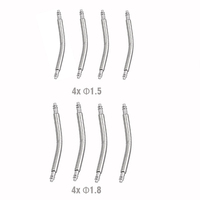 8 Pack Curved Watch Band Pins Tool Kit 4 pcs 1.5mm diameter 4 pcs 1.8mm diameter Bent Watch Spring Bars Watch Bracelet Links
