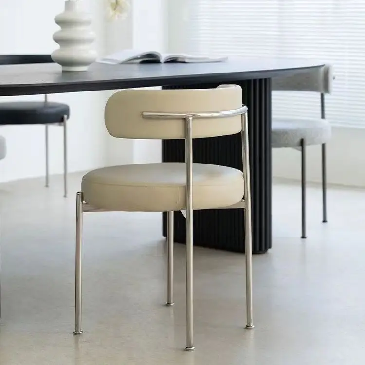 

Custom Nordic Light Luxury Designer Chair Simple Cafe Living Room Dining Room Luxury Dining Chairs With Metal Legs