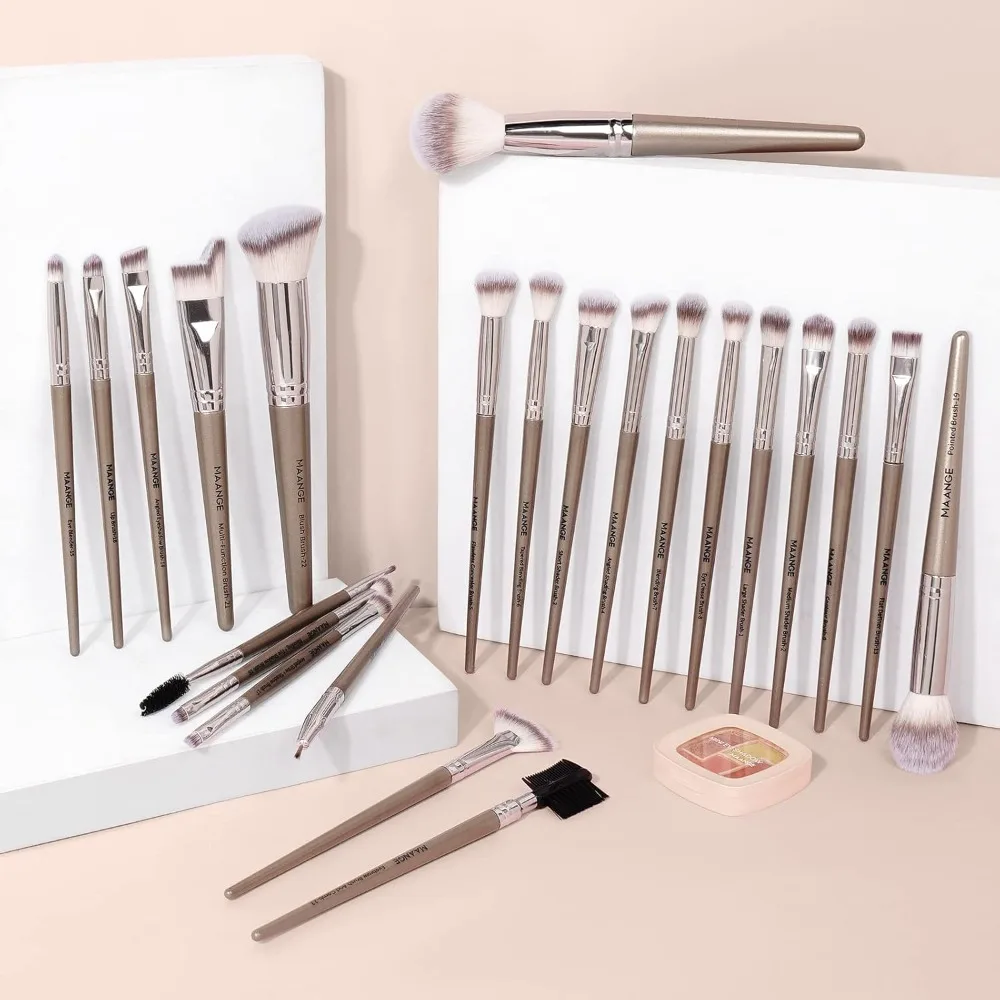 Set di pennelli per trucco 23 pezzi Pennelli per trucco Pennelli per trucco sintetici premium Cipria professionale Blush Miscela di ombretti a punta