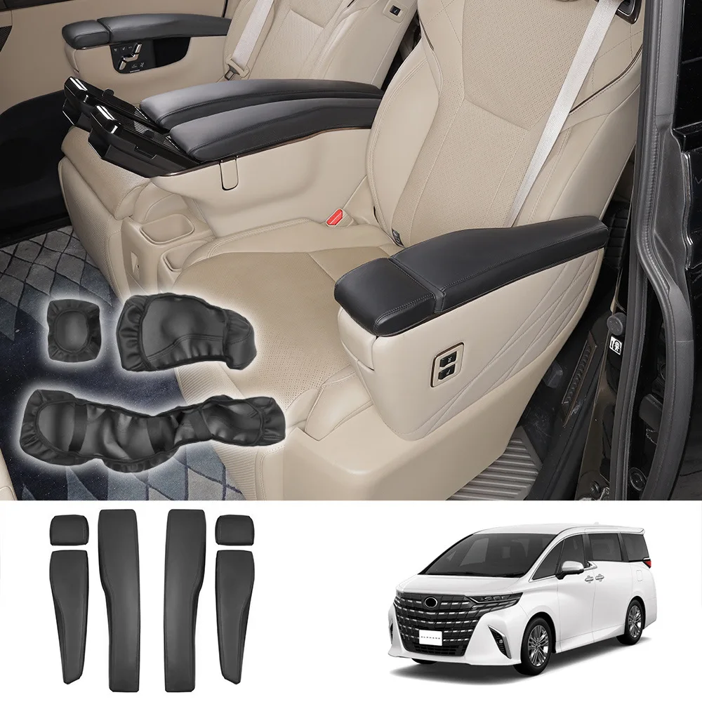 

For Toyota Alphard Vellfire 40series 2023 2024 Car Leather middle row seat armrest middle row seat armrest protective cover trim