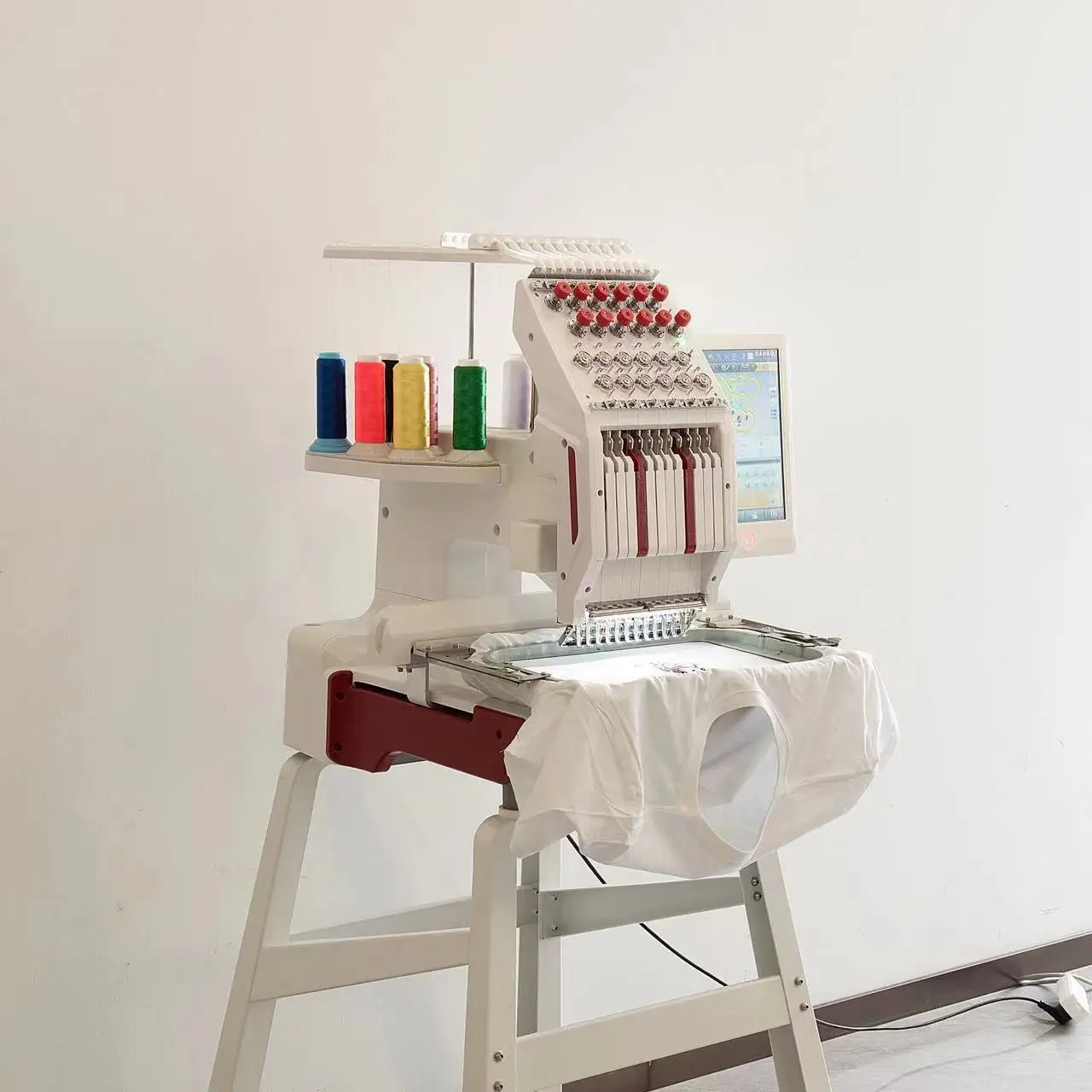 New Lemo High Speed 12 Needles Computerized Bead Embroidery Machine Multi Language Touch Screen Easy Operate Hat Logo T-Shirt