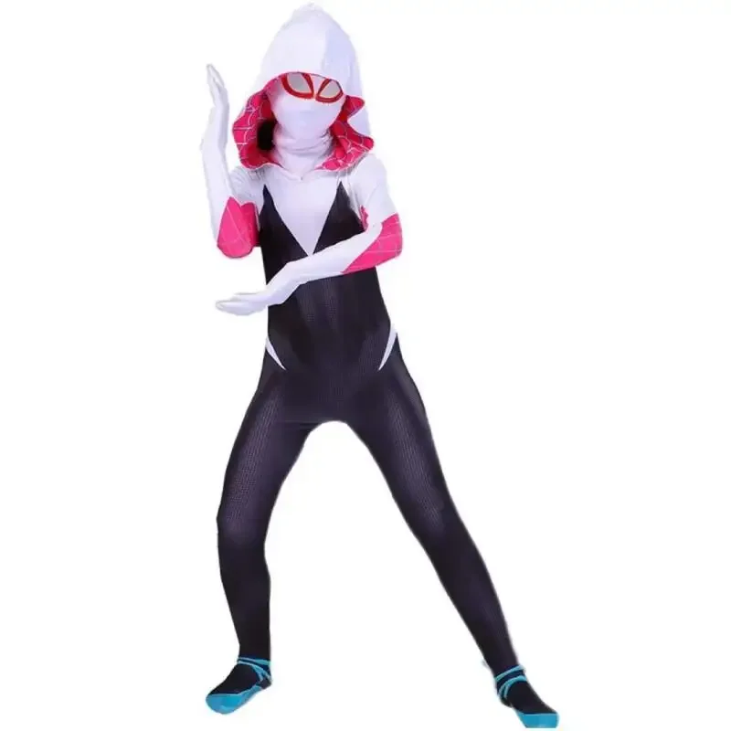 Magical Virtual Circus Cosplay Jumpsuit Women Teen Adult Hooded Tank Top with Hat Gloves Halloween Easter Outfit view 4