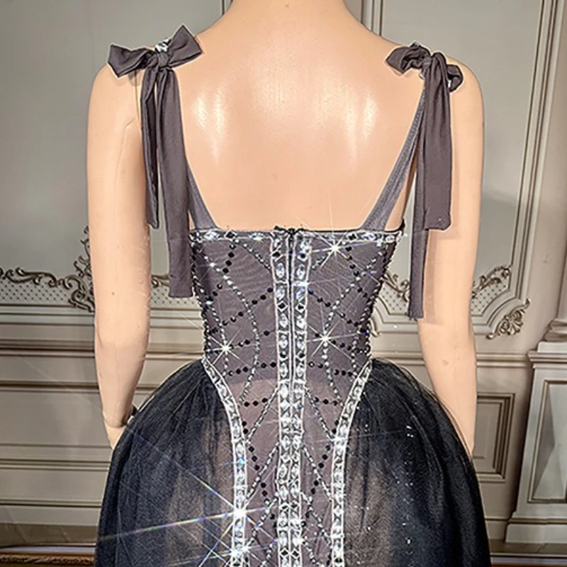 Sexy princesse chauve-souris Mitzvah robe De fête d'anniversaire spectacle De danse fête soirée Bar discothèque robe De Gala Noche Mujer Elegante