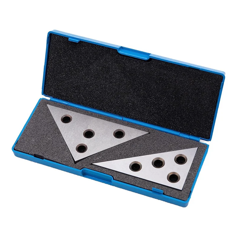 

Solid Angle Plate Set 30-60-90 Degree & 45-45-90 Degree, Triangle Angle Block Hardened Steel With Precision Ground Angle Durable