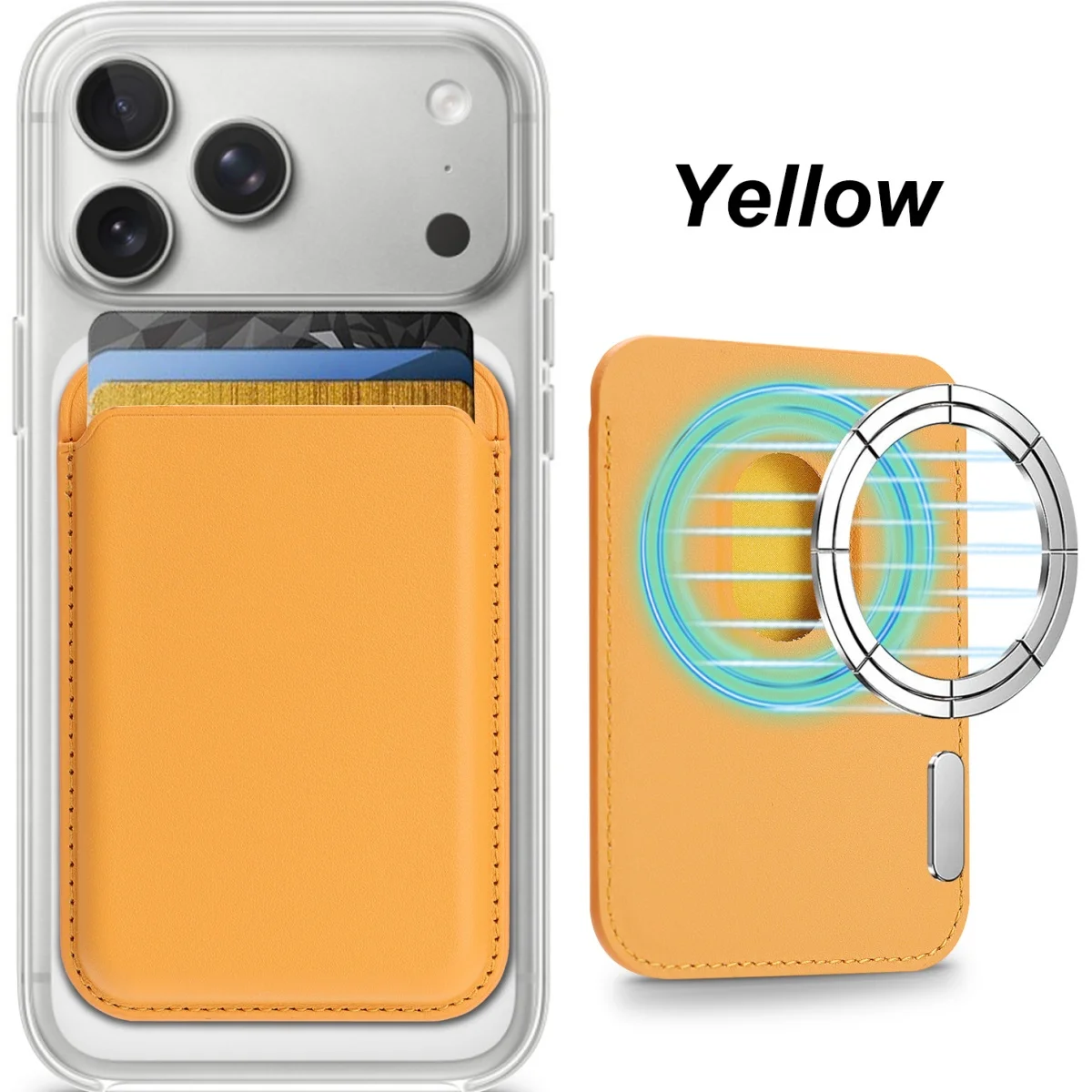 Leder-Brieftasche Kartenhalter Hülle für Mobiltelefone iPhone 18 17 16 15 14 13 12 11 Pro Max Samsung S26 S25 S24 für MagSafe-kompatibel – Detail 18