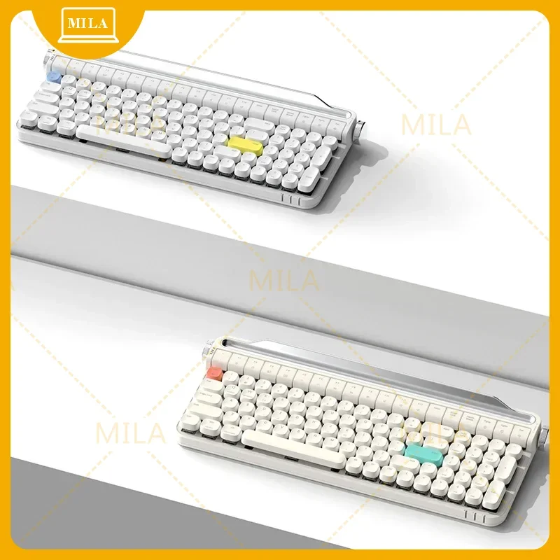 For Actto B705 Wireless Bluetooth Mechanical Keyboard Dual Mode Retro Typewriter Gaming Keyboard Rgb Hot Swap