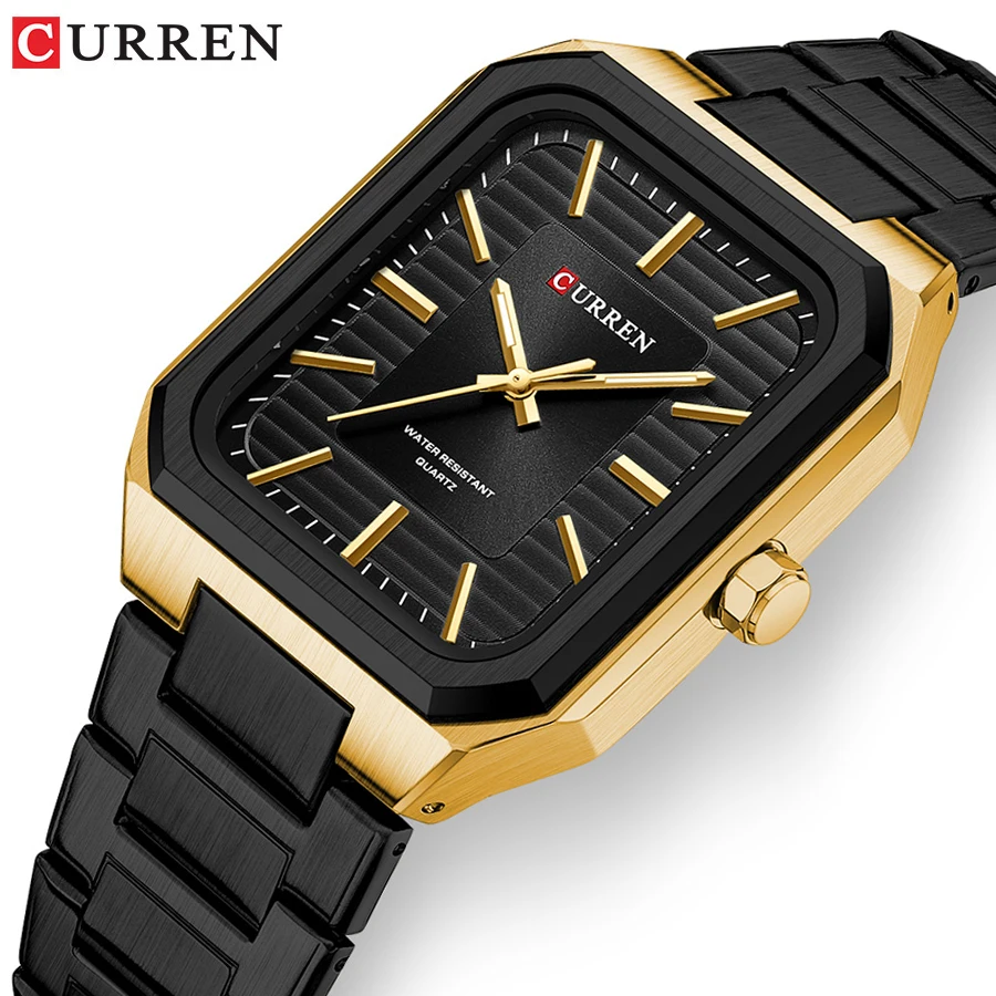 CURREN Fashion Business Man Watches Luminous Waterproof Stainless Steel Quartz Watch for Men Casual Sport Chronograph Reloj Homb