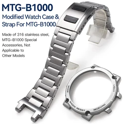 316 Stainless Steel Wristwatch Strap Metal Bracelet For Men Watch Accessories For Casio For GSHOCK Watch Band MTG-B1000 MTGB1000