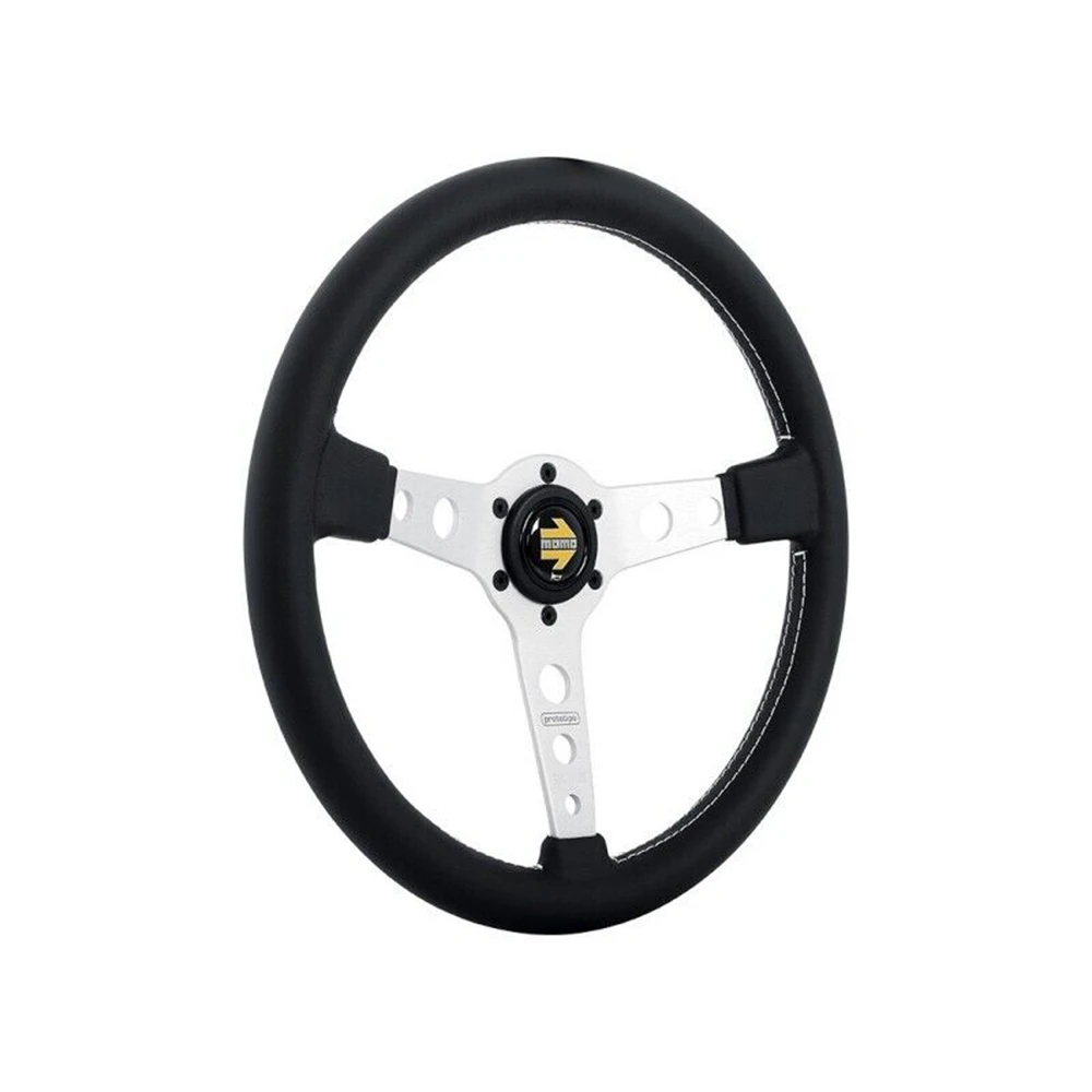 Universal Drift 350mm MOMO PROTOTIPO Racing Steering Wheel Car Leather JDM MOMO Steering Wheel Volantes For VW HONDA TOYOTA BMW