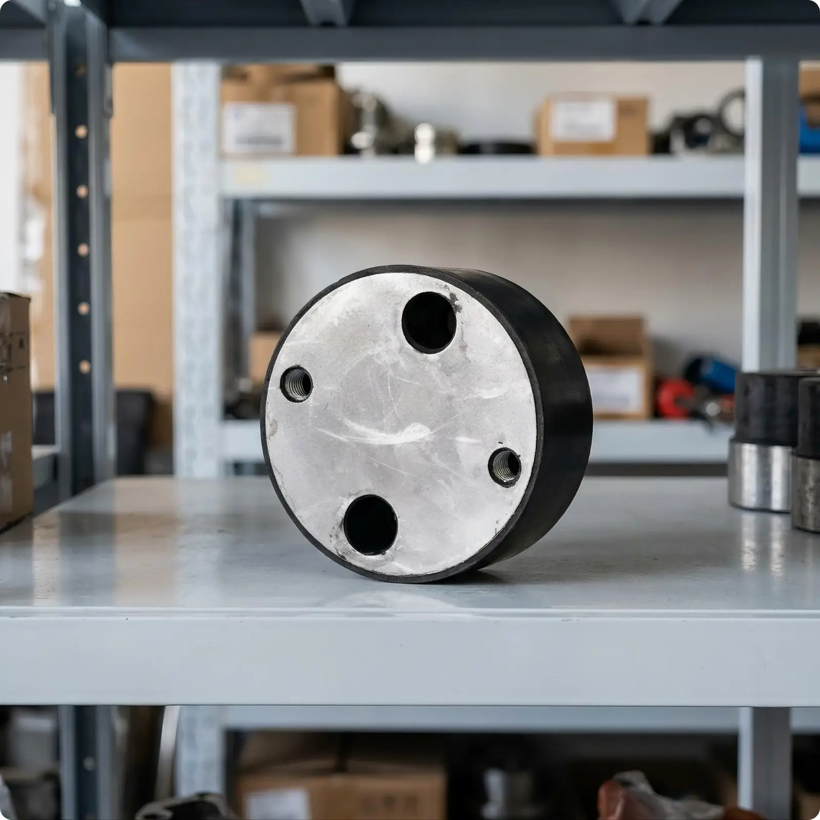 Rugged Impact Damping Machine Rubber Mount with Steel Face for 90 100 Compactor Upgrade