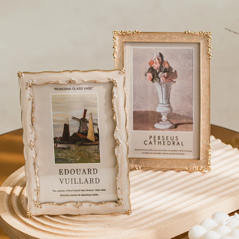 

Retro photo frame table 6-inch American European creative exquisite light luxury metal photo frame printing and washing photo fr