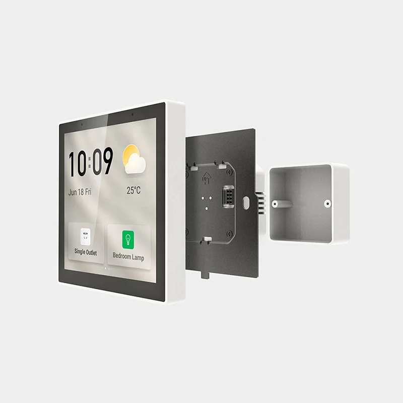 Tuya Smart Home 4-Zoll-Touchscreen Smart Switch Gerät BLE In-Wall-Mount Zentrale Steuerung Schalter Panel mit Zigbee Hub Gateway