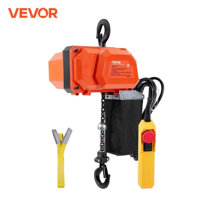 VEVOR 330-2200LBS Electric Wire Rope Hoist Load Capacity Crane Electric Chain Hoist with Trolley Overhead Garage Ceiling Winch