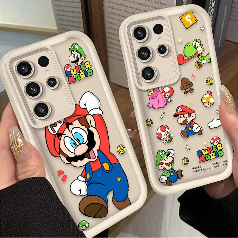 Coque souple Super m-marios Bros pour Samsung Galaxy S24 S23 S25 Ultra S22 S21 Plus FE A56 A36 A26 A16 A06 A15 A25 A35 A55 5G