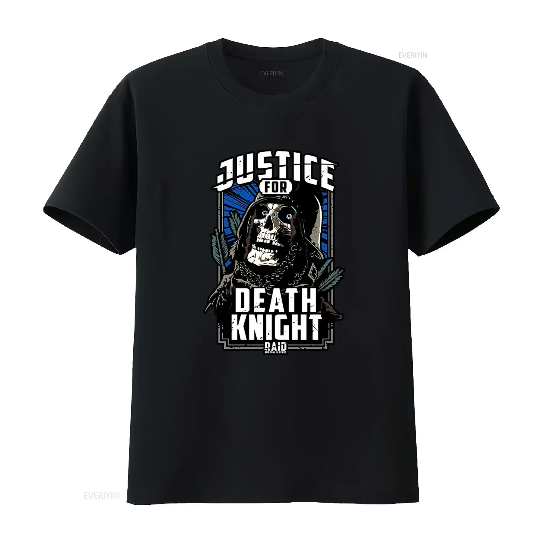 RAID Shadow Legends Official Justice For Deathknight Black T Shirt Unique Skull Design Perfect Gaming Fans vintage Washed