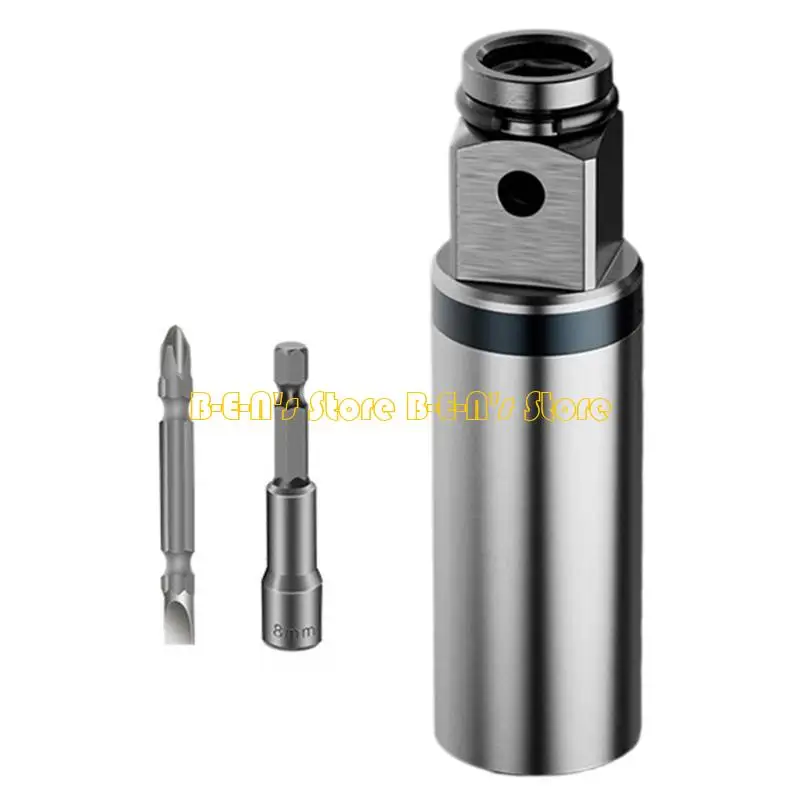Y1AD Power Tool Drill Adapter Quick Conversion Electric Drill Inverter Shaft with Cylindrical Body for Home Repair and
