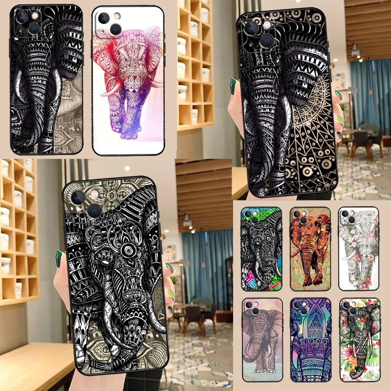 Elephant Floral Tribal Phone Case For Samsung Galaxy S26 S25 Ultra S20 S21 S22 S23 S24 S10 Plus S25 FE Cover Shell