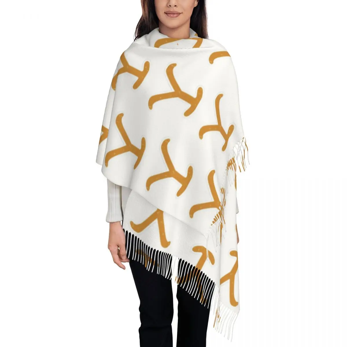 Yellowstone Quick Dry Dutton Ranch Scarf Tassel Scarves Women Soft Warm Shawls and Wraps Long Fall Winter Shawl Wrap