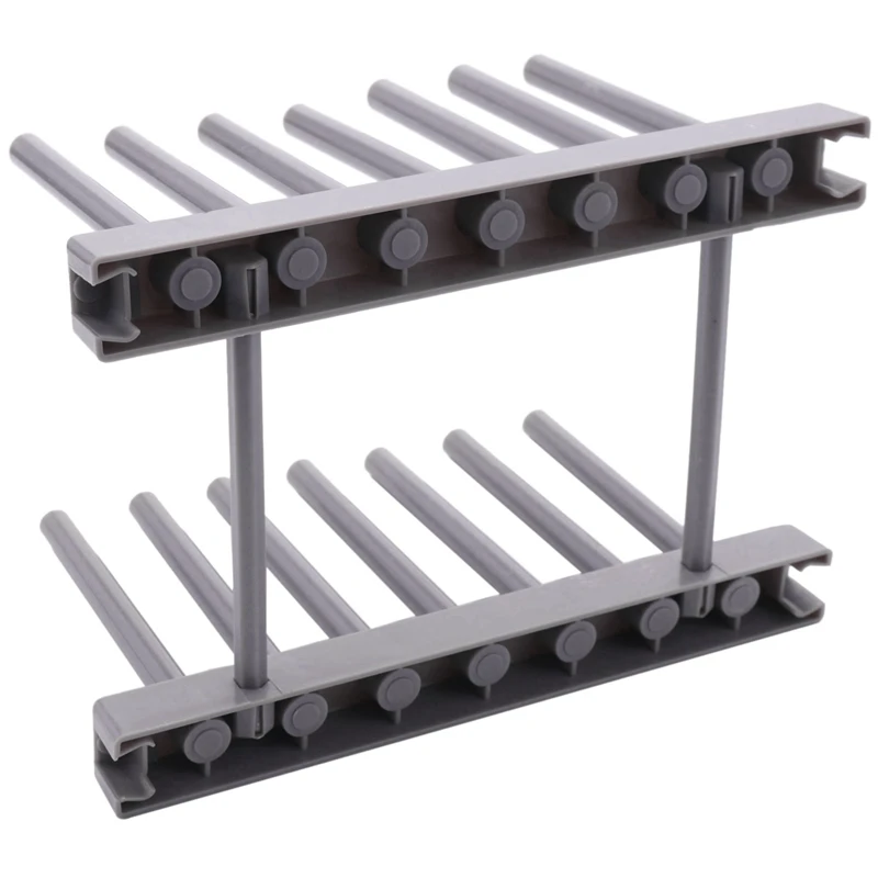 4X Kitchen Organizer Pot Lid Rack Dish Rrain Rack Spoon Holder Shelf Cutting Board Rack Pan Cover Stand Kitchen Gray