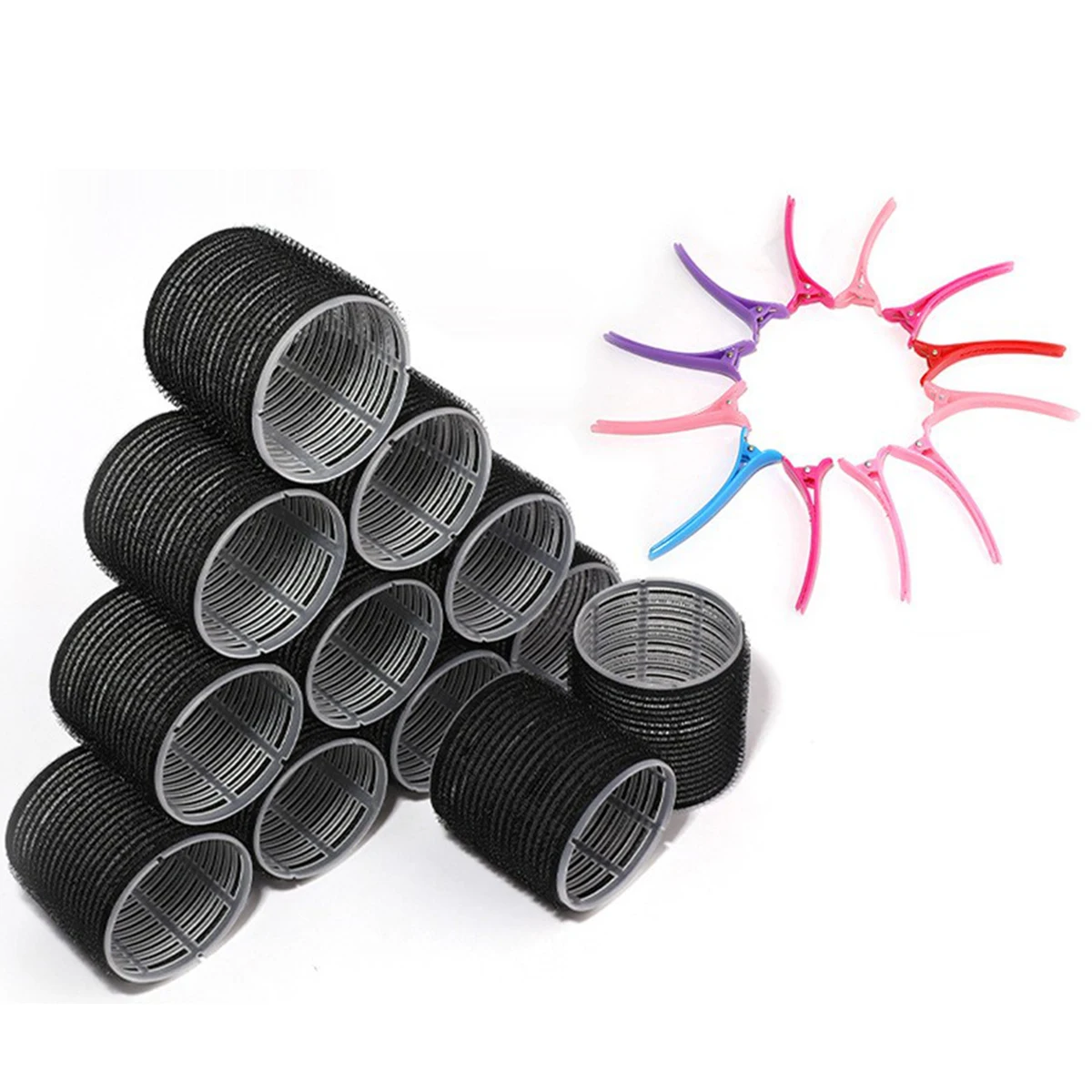 Hair Curling Rollers in Various Sizes for DIY Lazy Hair Styling, Air Bangs Curlers, Plastic Hair Curling Tool