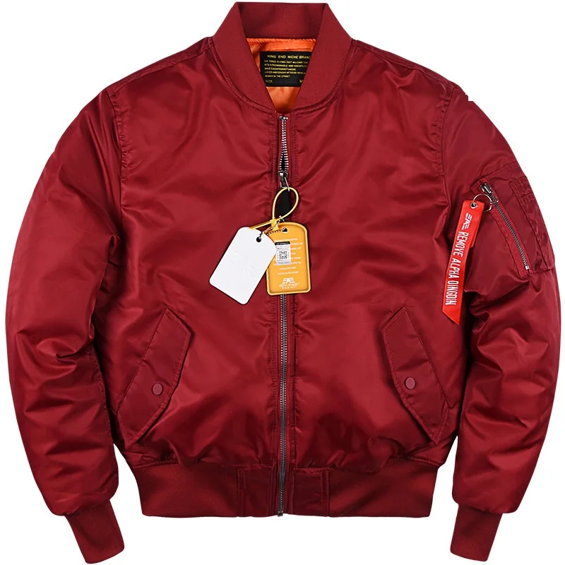 Alpha Martin-chaqueta Bomber MA1 para hombre, Abrigo acolchado táctico militar, grueso y cálido, aviador, piloto, abrigos de béisbol, otoño e