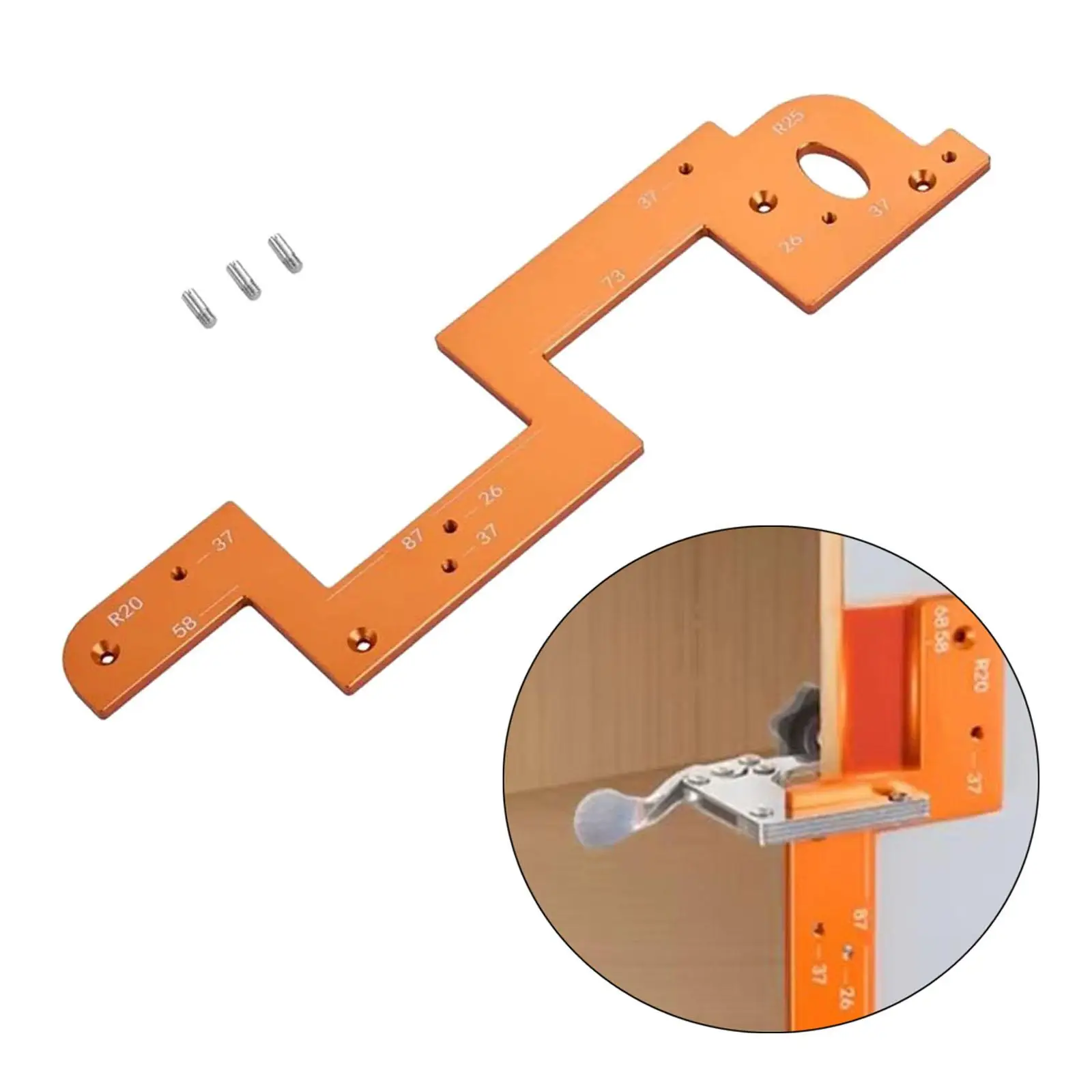 Invisible Embedded Handle Slotting Template Wood Slotting Tool for Kitchen Handle Cabinet Door Shaping Enthusiasts Carpentry