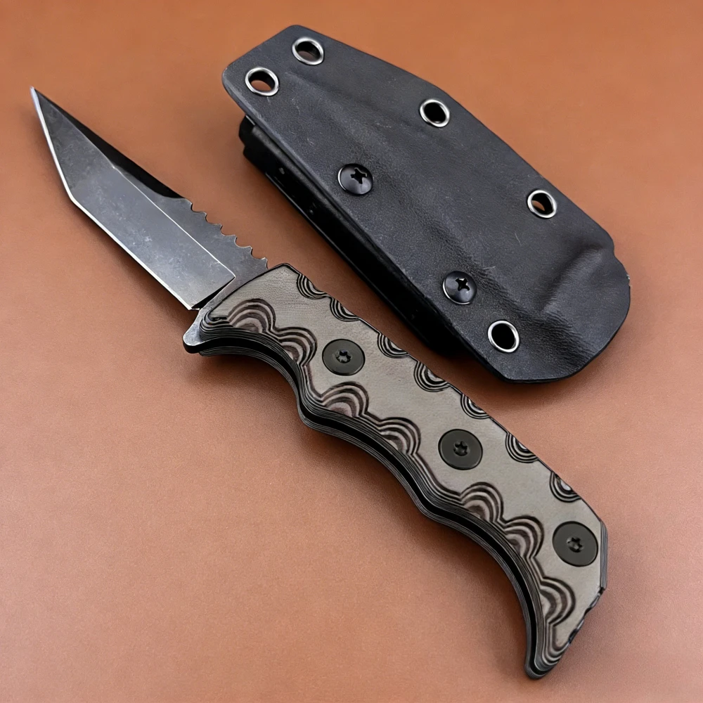 

High-quality Lightweight Special Agent 007 Fixed Blade Knife G10 Handle 7Cr13Mov Blade Tactical Fighting Hunting Outdoor Knives