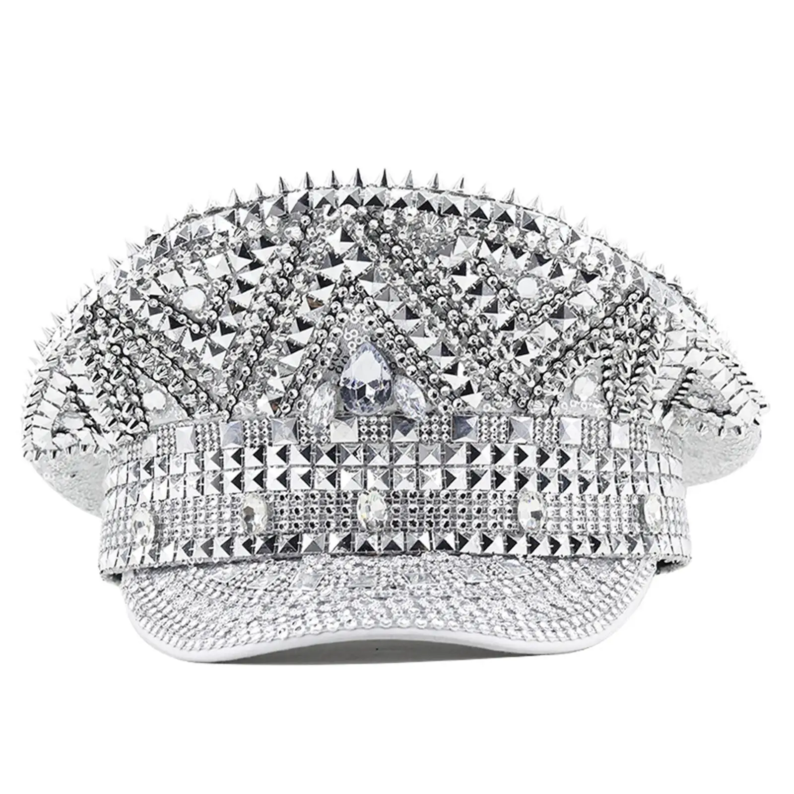 Adult Unisex Steampunk Top Hat Sequin Diamond Studded Costume Ball Party Headgear Gift