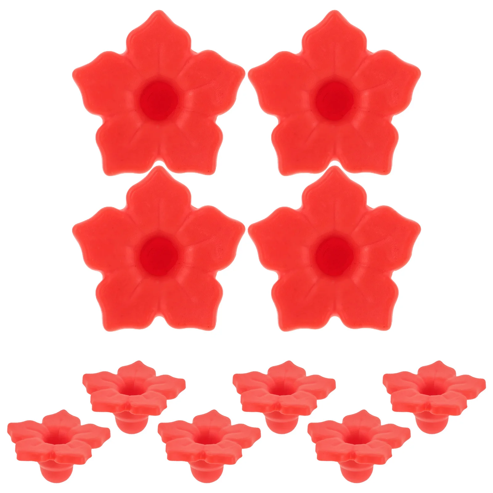 

10Pcs Hummingbird Feeder Flower Replacements Bright Color Plastic Decorative Outdoor Bird Feeding Parts Garden Accessories