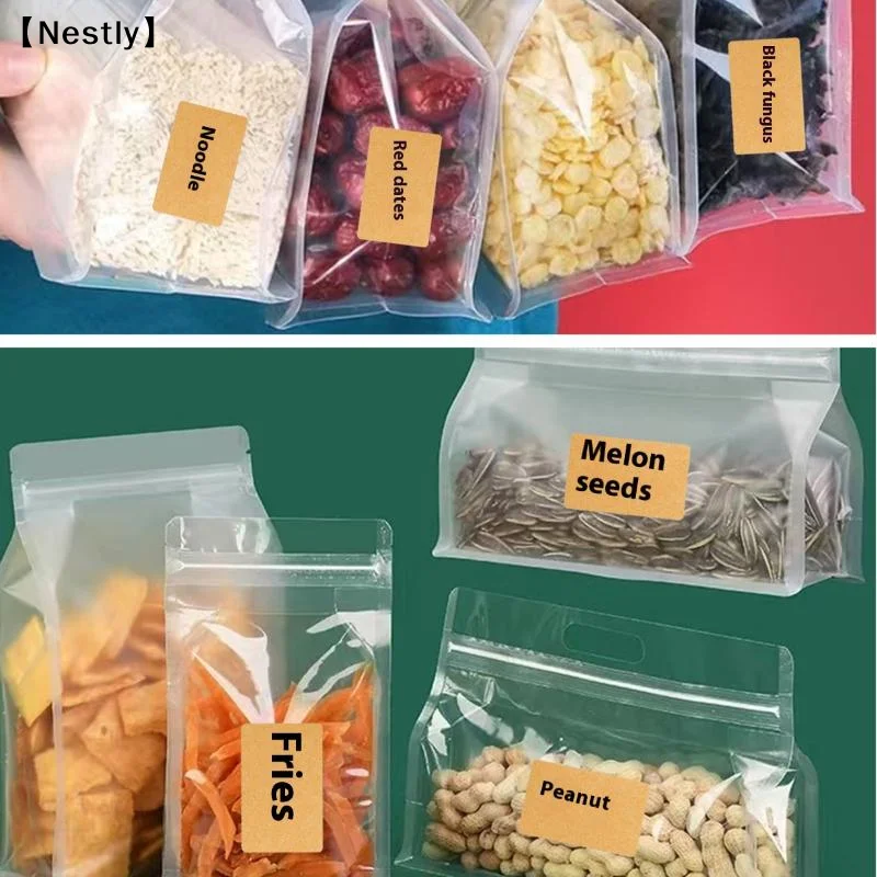 260/320/420/800PCS Kraft Stickers Blank Labels Office Labels Kitchen Food Jar Glass Bottle Classification Stickers〔Nest〕