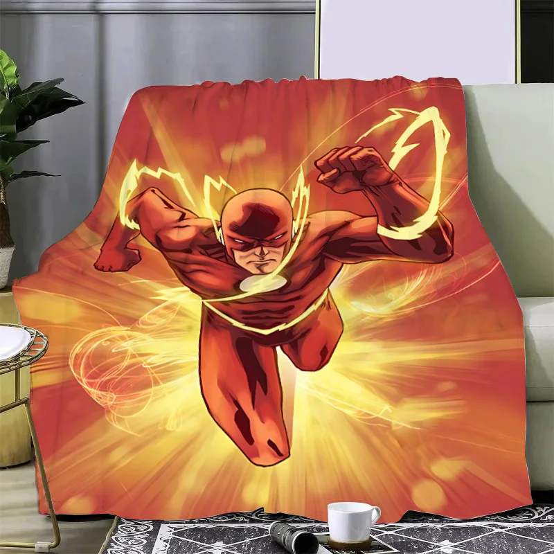 

Marvel Cartoon Super Flash Printed Blanket Picnic Blankets Warm Blanket Soft and Comfortable Blanket Home Travel Birthday Gift