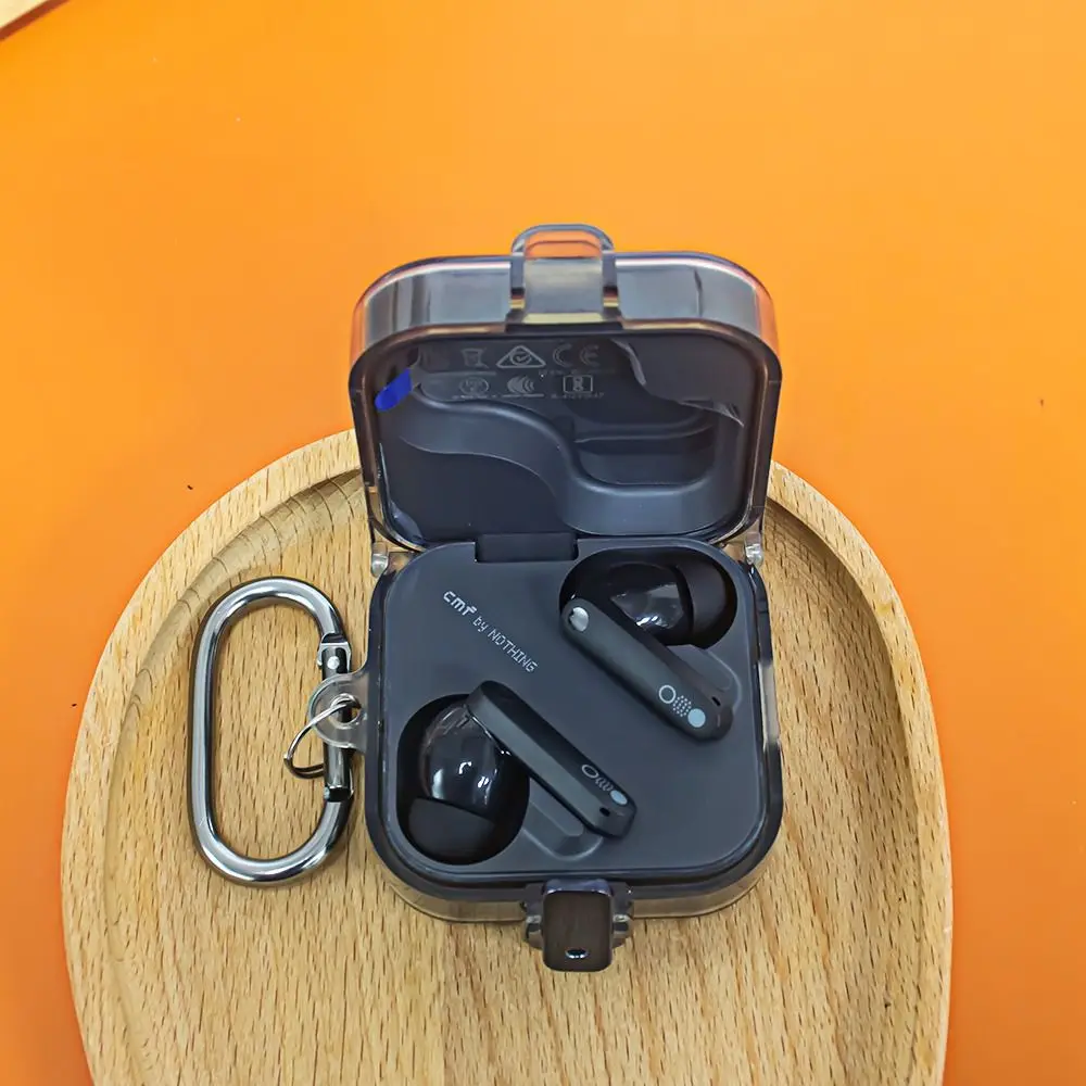 New TPU Earphone Protective Case Transparent Security Lock Clear Cover Earphone Accessories Shell Protector for CMF Buds Pro 2