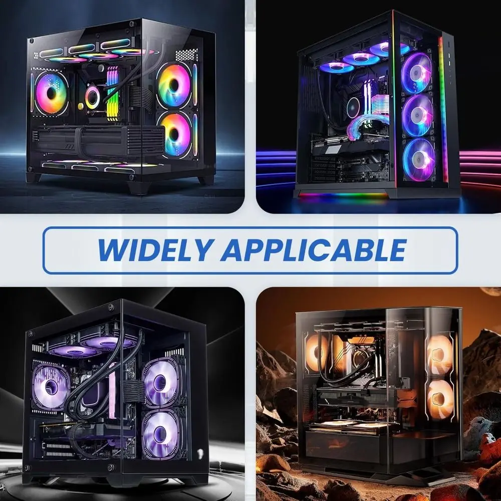 12V/5V ARGB Extension Cable 3Pin Universal RGB Splitter Cord Female to Female Computer Case Fans Adapter DIY Lighting