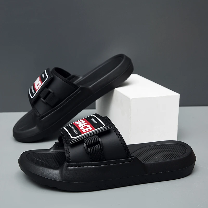 

Men's Trendy Summer Slippers Thick Bottomed Bathroom Home Use Children's Bath Slippers PVC Material For Men