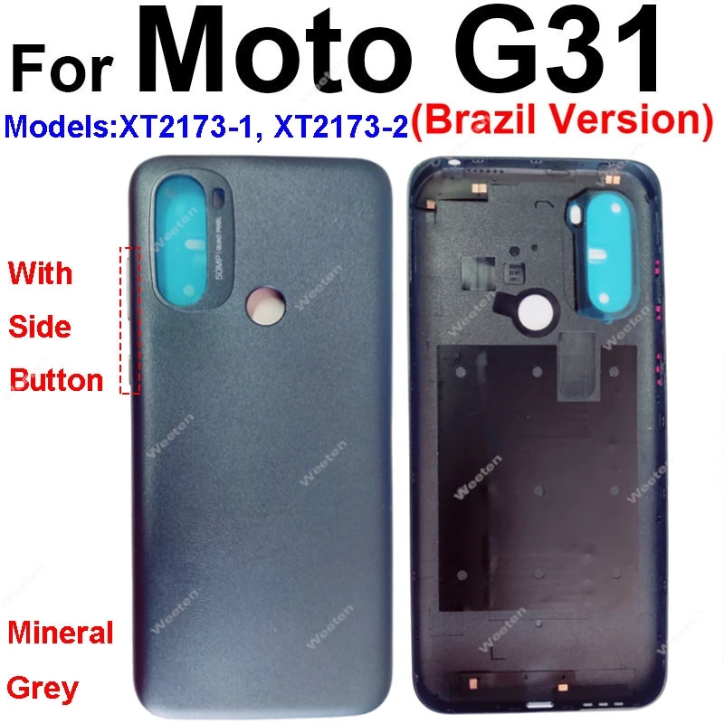 Rear Battery Door Cover Housing For Motorola MOTO G31 XT2173-3 Brazil USA Version Back Cover Housing Case Back Cover Parts