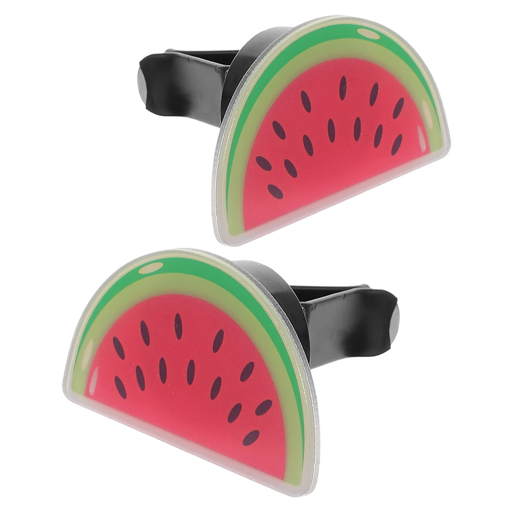 

2pcs Vent Clips Watermelon Aromatherapy Fragrance Freshener Durable Acrylic Car Air Conditioning Clip Car Decorations