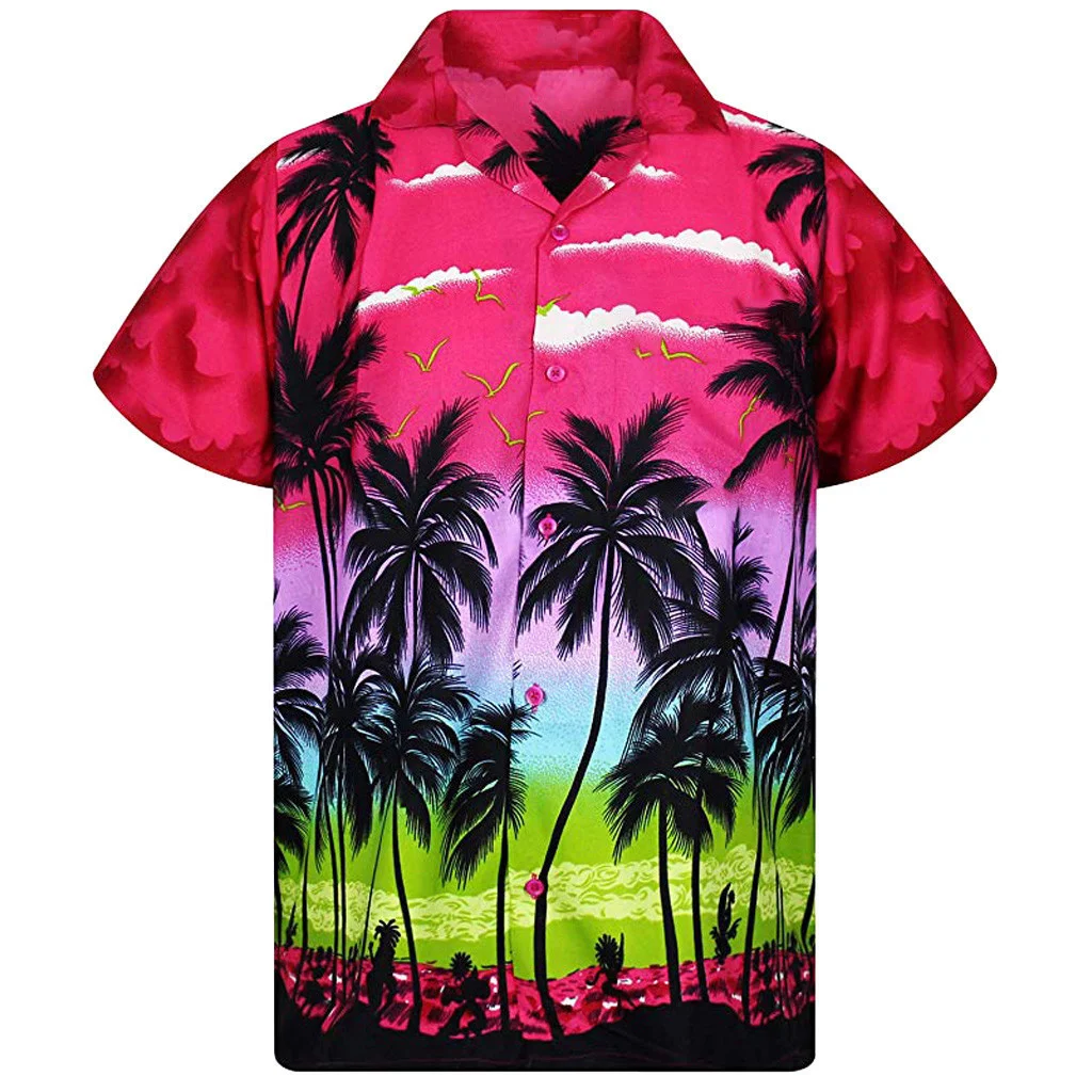 Camisa com estampa floral havaiana masculina, Roupas de grife extragrandes, Camisa havaiana, Roupas de praia Harajuku, 3D, Viagem, Verão, 2023