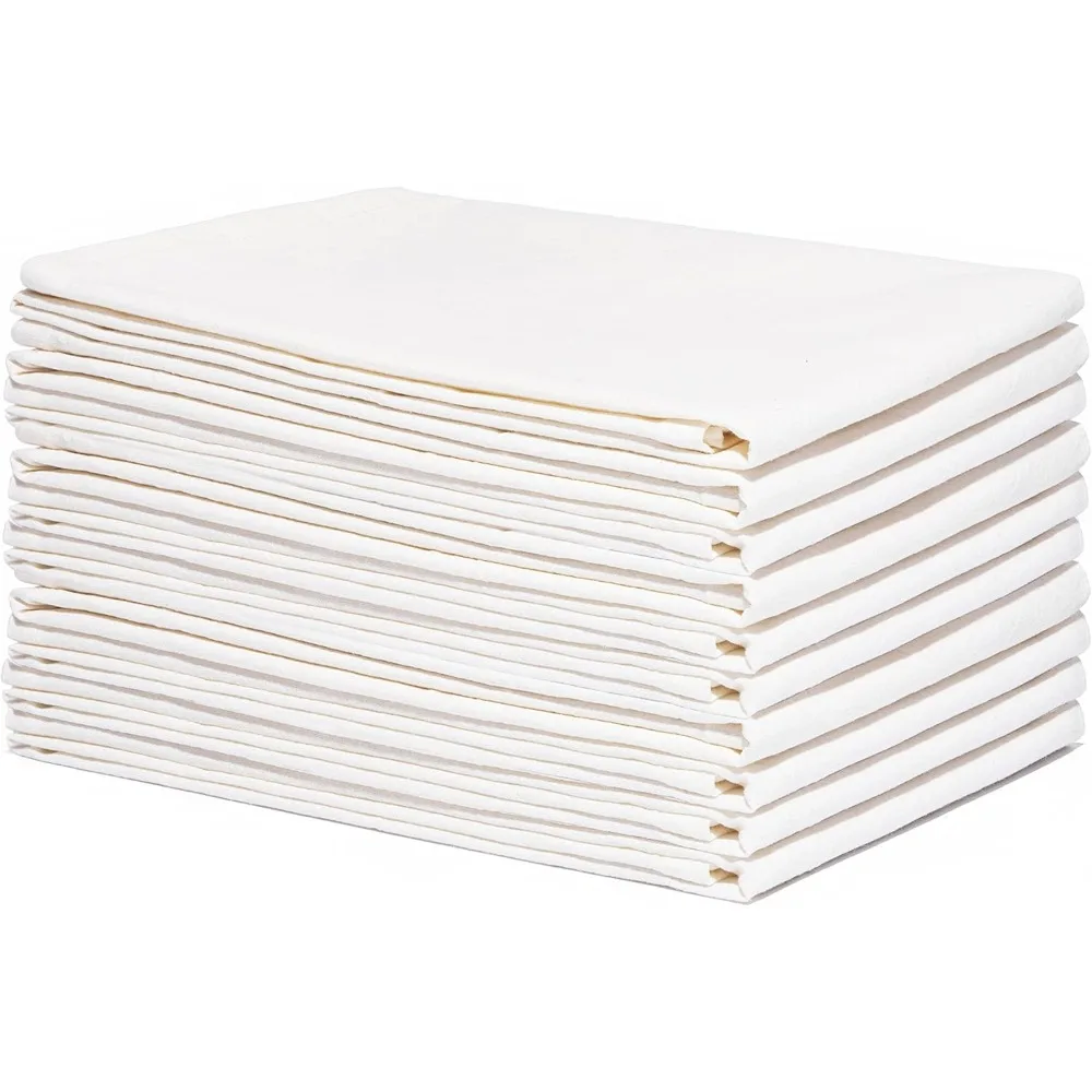 Toallas de cocina para saco de harina, paquete de 50, sin blanquear, totalmente natural, 100% algodón, toallas para saco de harina a granel, sin tóxicos y sin teñir